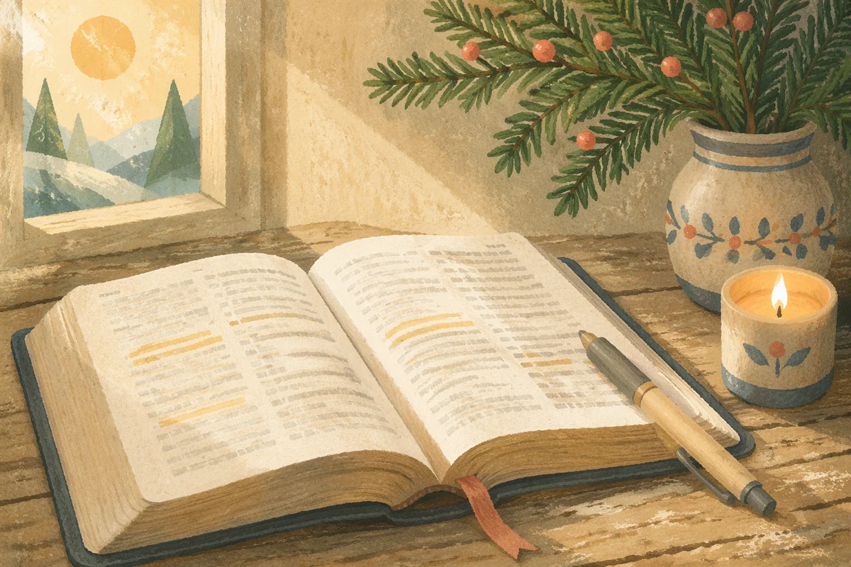 Highlighted Bible Passages with Evergreen Devotion