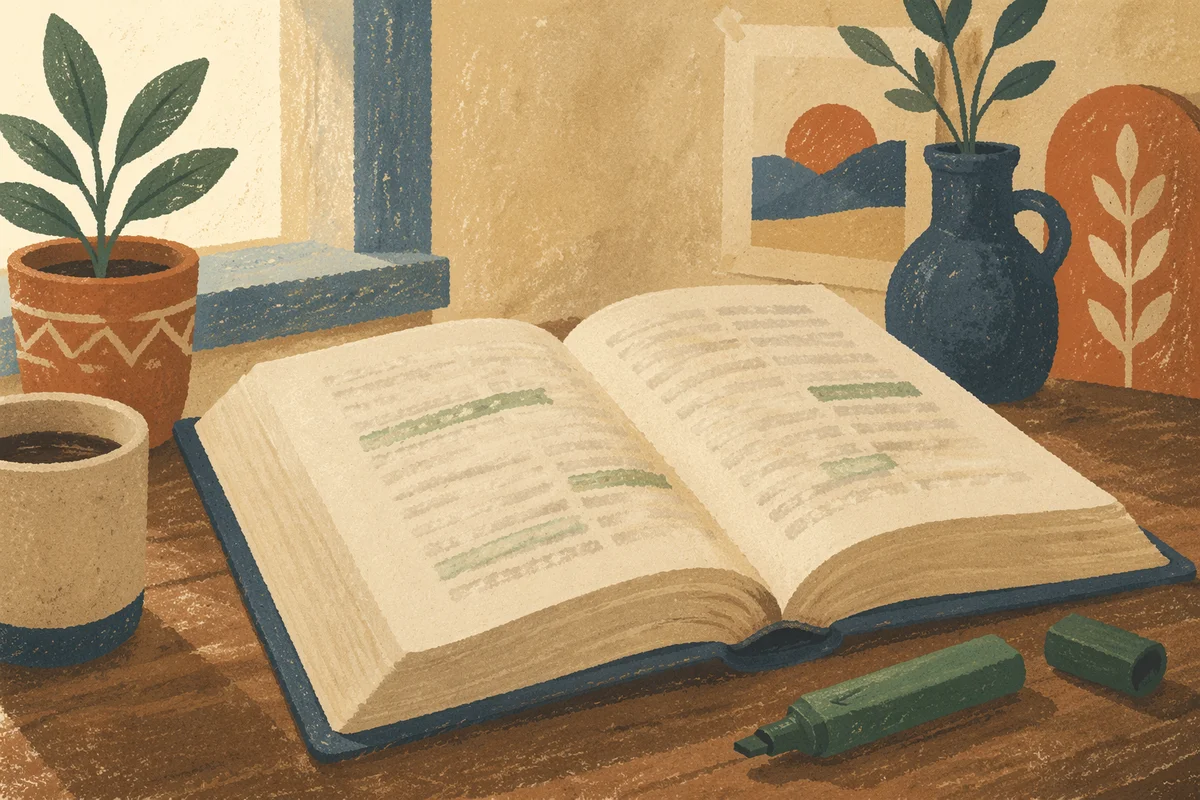 Evergreen Highlighted Bible Study Close-Up