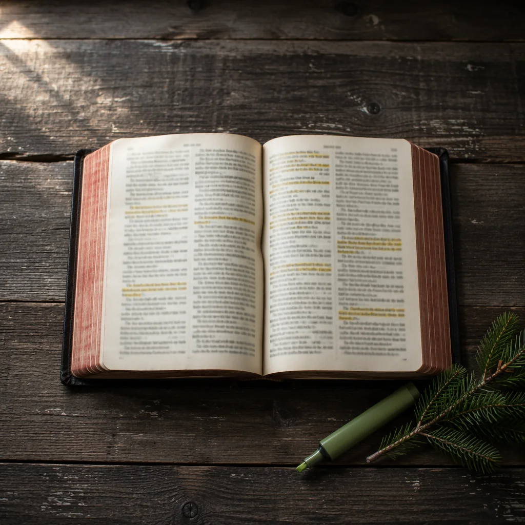 Open Book with Highlighted Passages