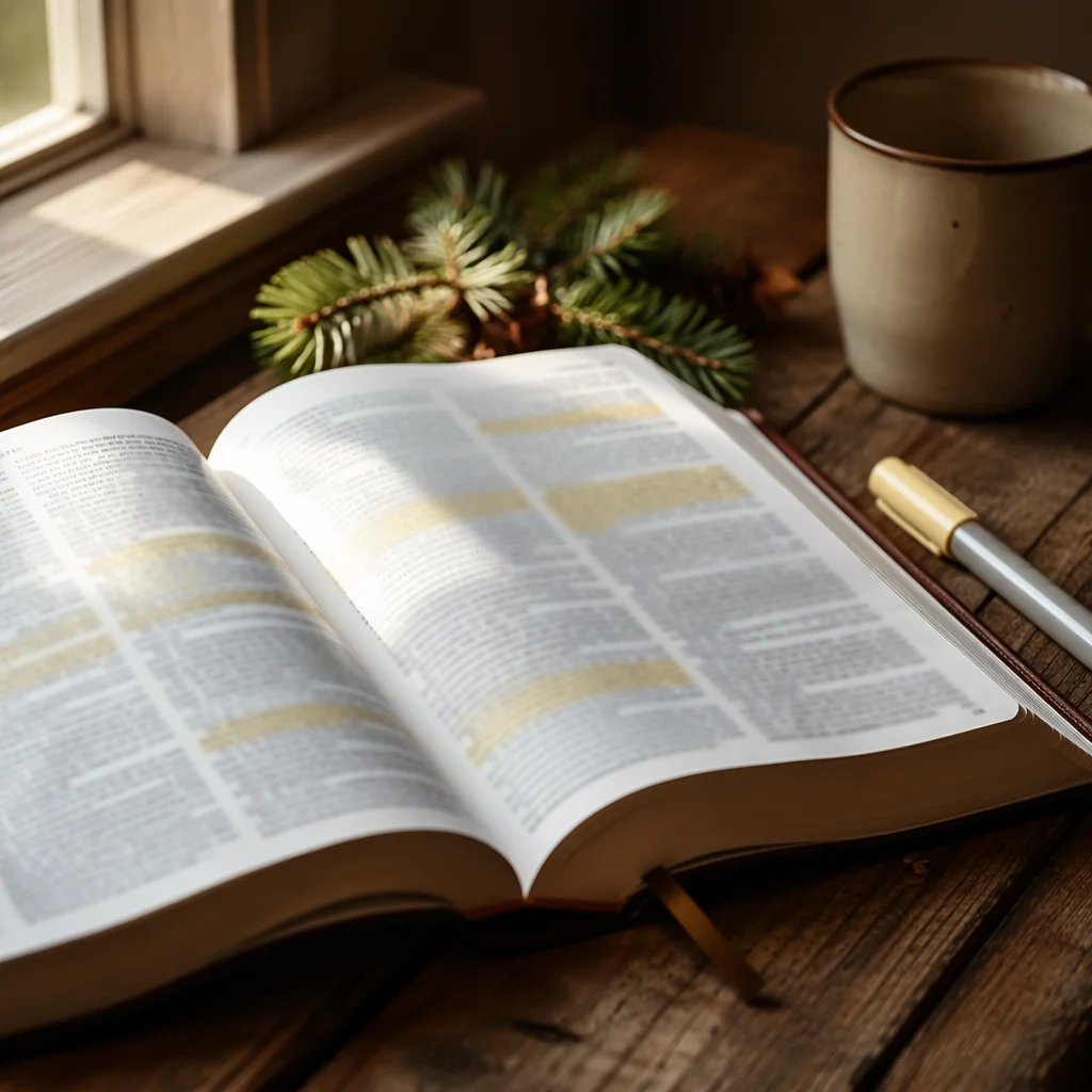 Highlighted Bible Passages with Evergreen Devotion