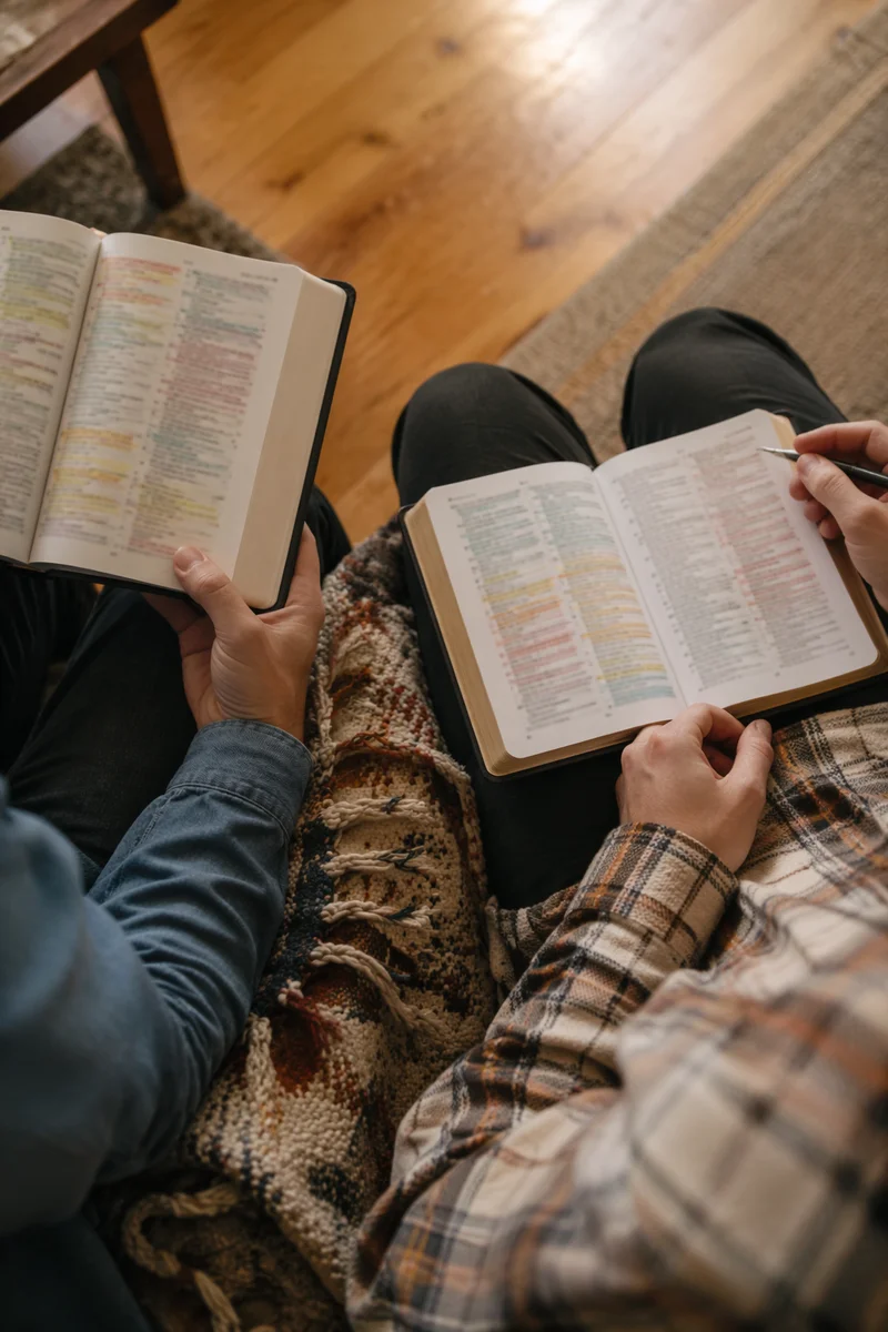 Highlighted Bible Study with Pastel Markers