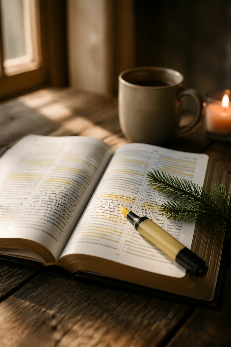 Highlighted Bible Passages with Evergreen Devotion
