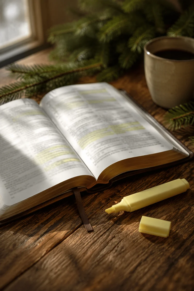 Highlighted Bible Study with Evergreen Devotion