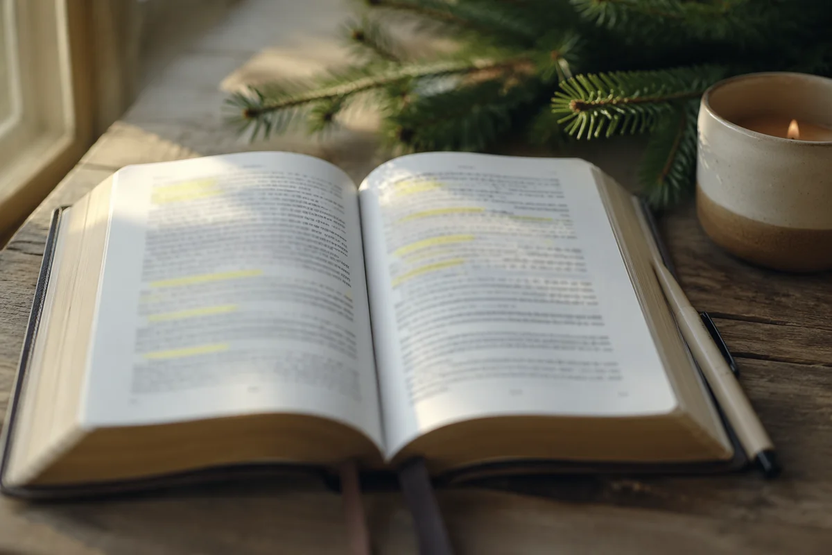 Highlighted Bible Passages with Evergreen Devotion
