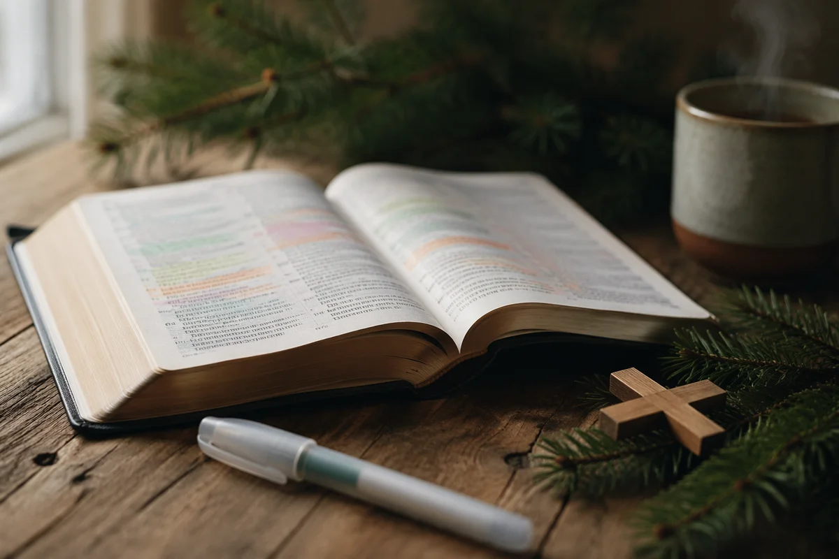 Highlighted Bible Passages with Evergreen Devotion