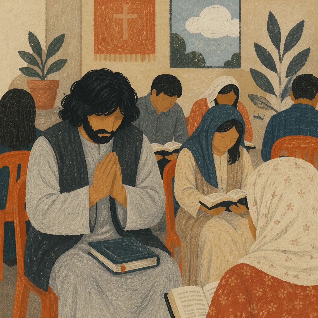 Quiet Intercessory Prayer Circle in Community Hall