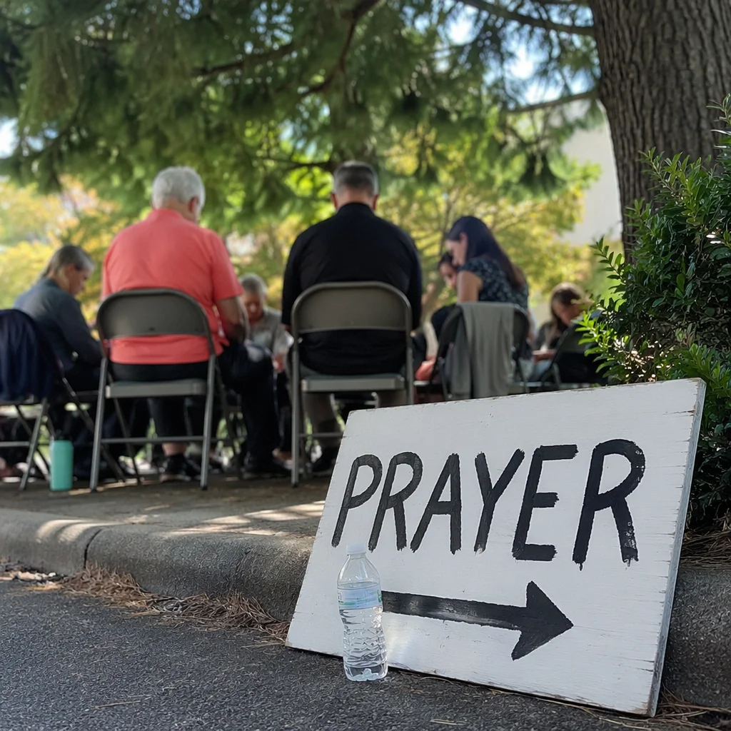 Outdoor Evergreen Intercessory Prayer Circle Sign