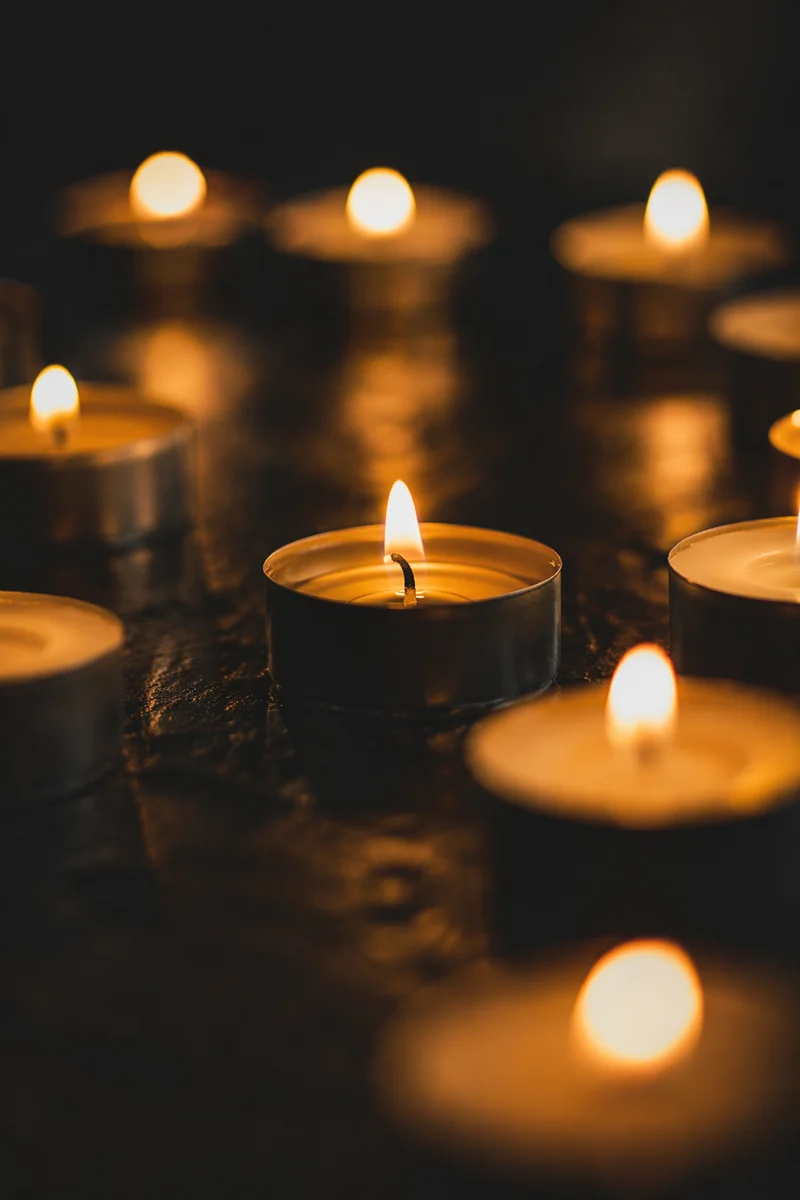 Candlelit Intercessory Prayer Circle in Quiet Focus