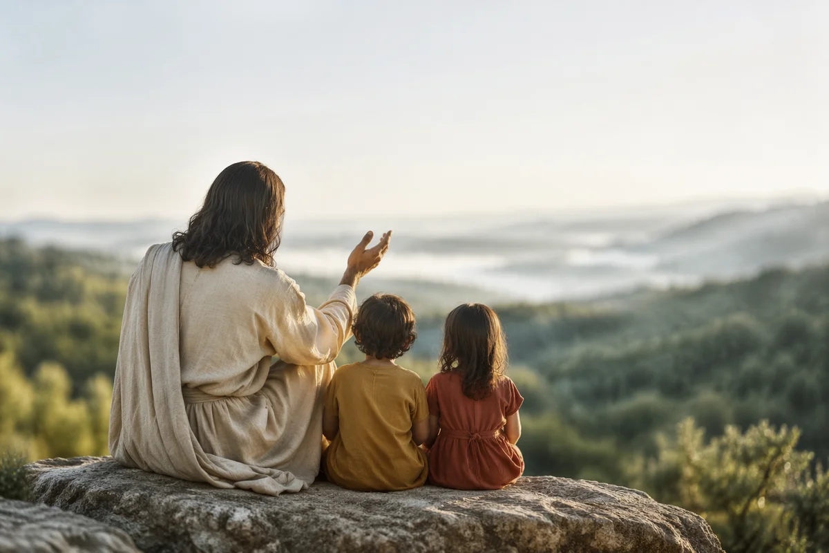 Jesus Blessing Children in Evergreen Hills