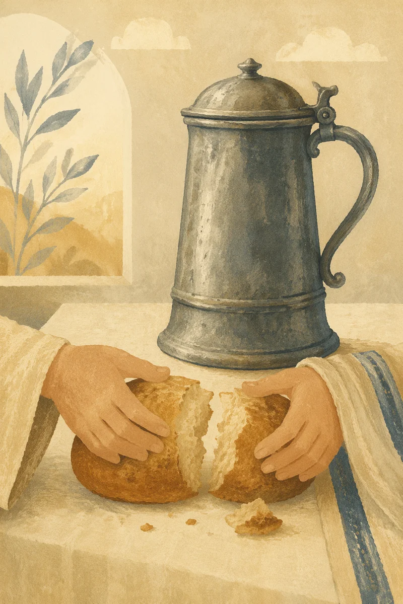 Jesus Breaking Bread Last Supper Still Life