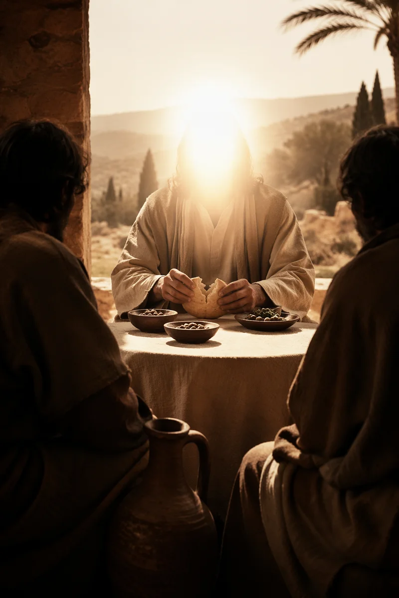 Jesus Breaking Bread at the Last Supper