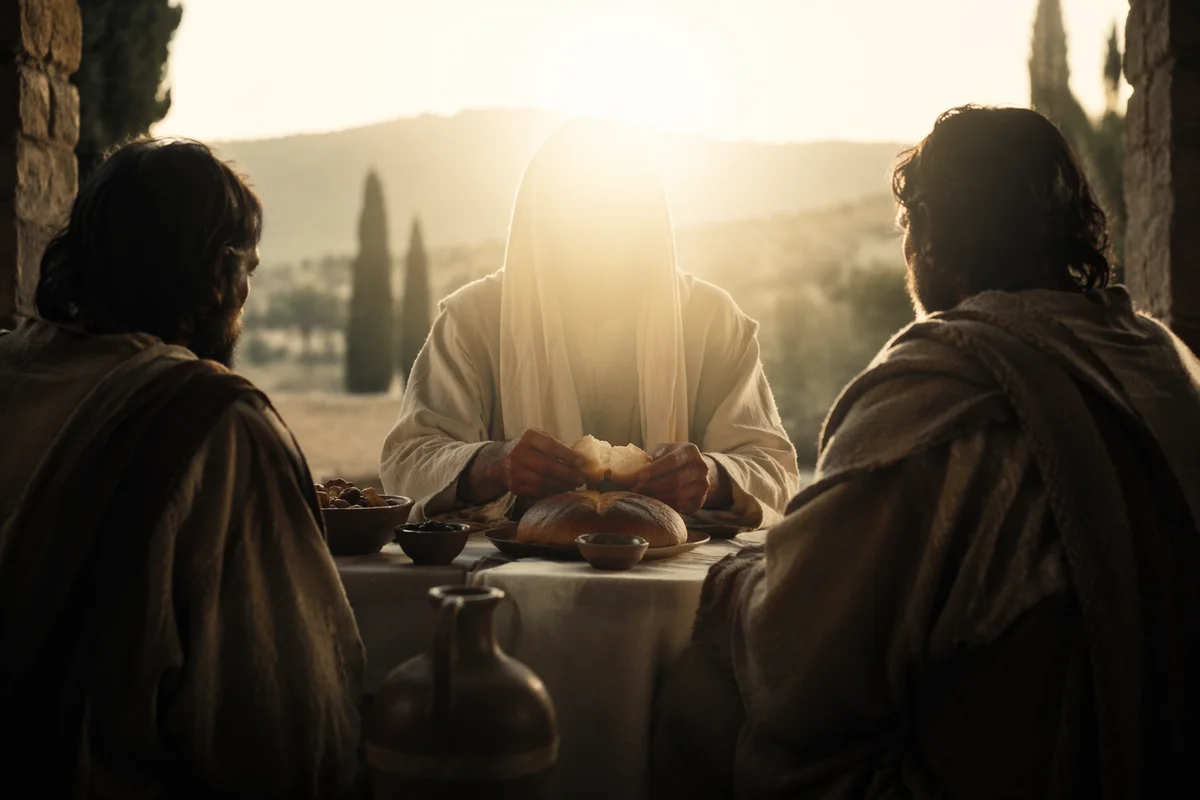 Jesus Breaking Bread at the Last Supper