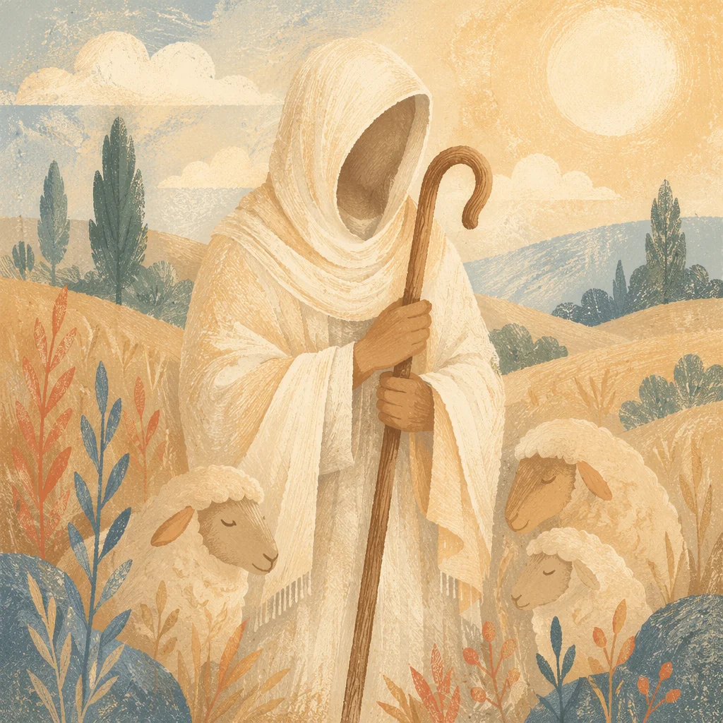 Gentle Shepherd Portrait in Morning Light