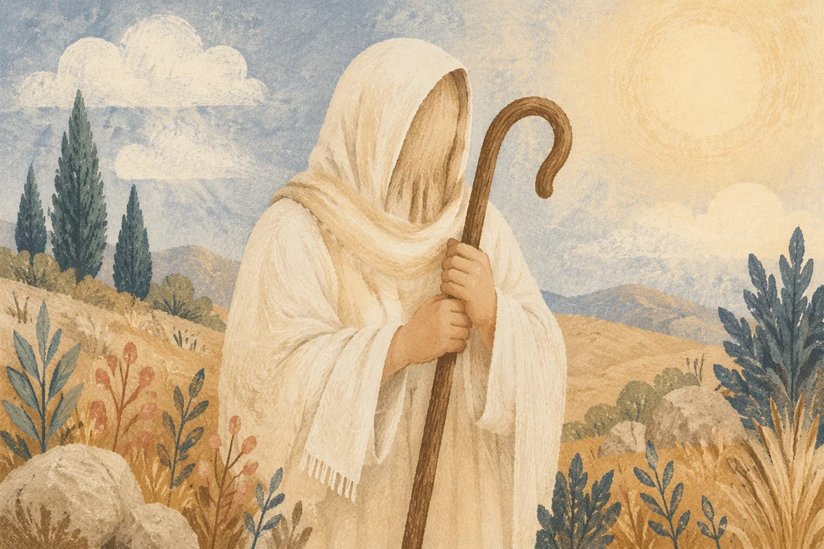 Gentle Shepherd Portrait in Morning Light