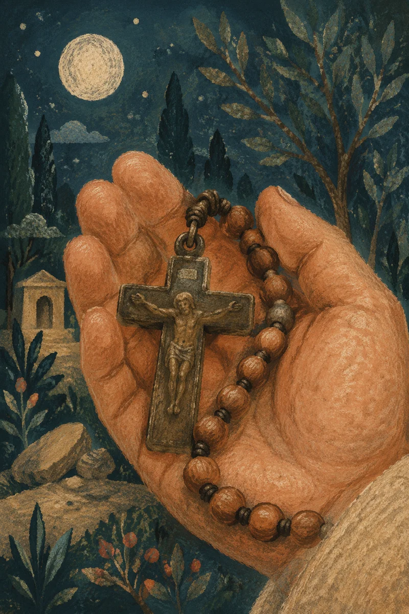 Night Prayer Crucifix in Gethsemane Garden