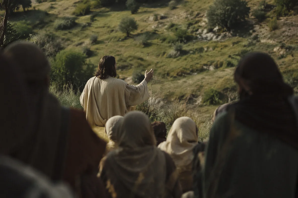 Jesus Teaching the Crowd on Hillside