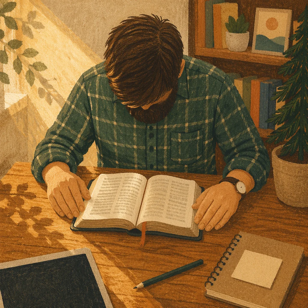 Morning Bible Devotion in Golden Light