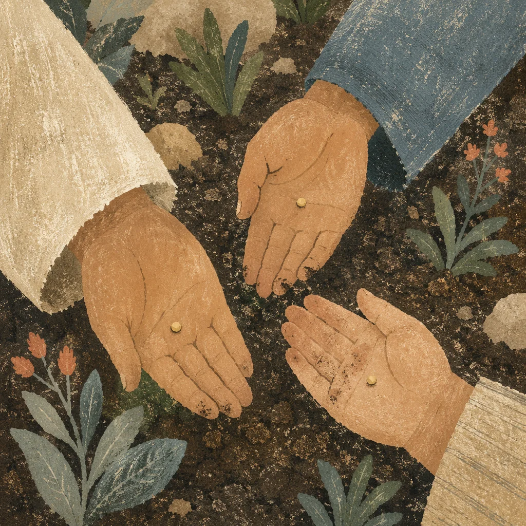 Mustard Seed in Open Hands