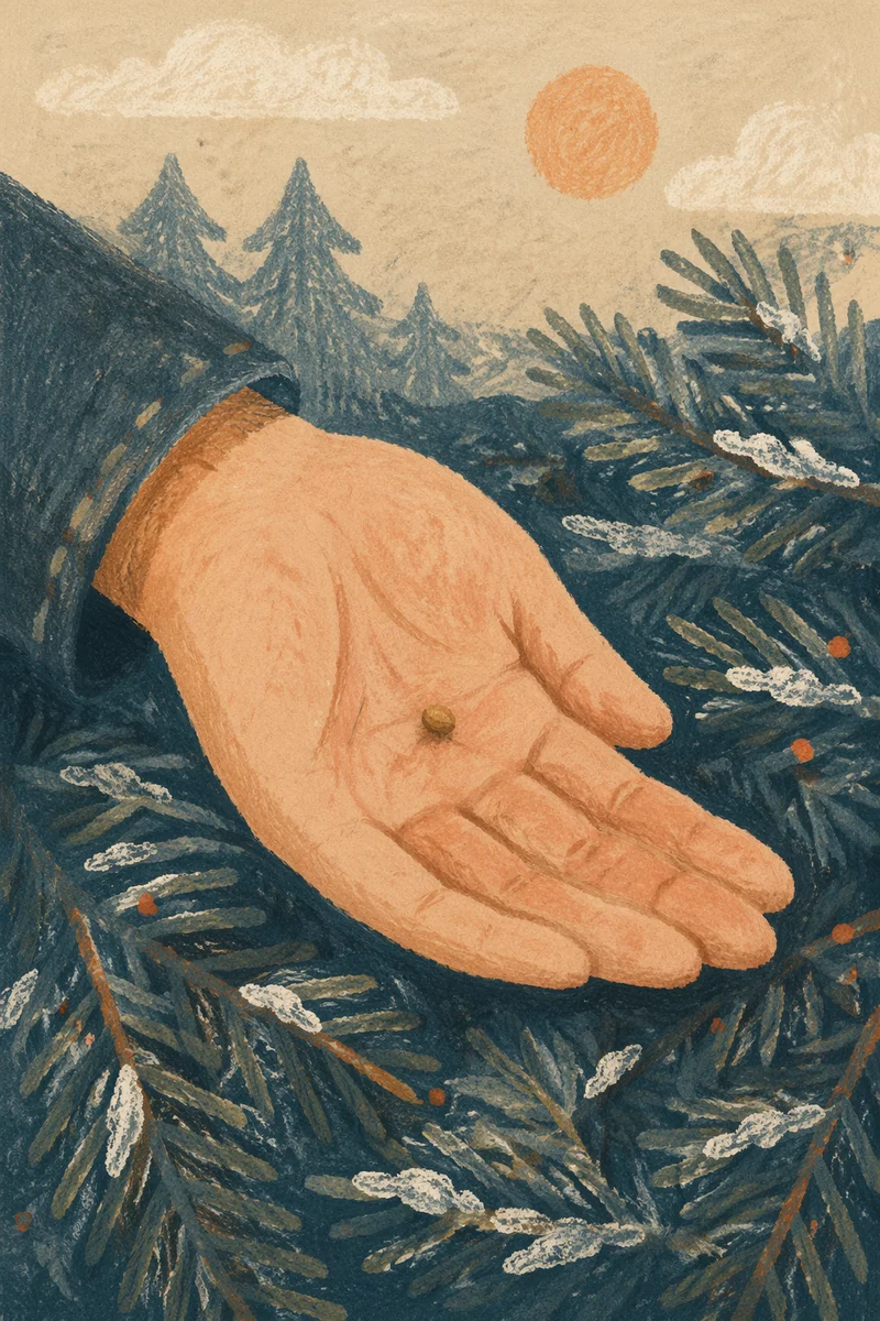 Mustard Seed Resting in Open Palm