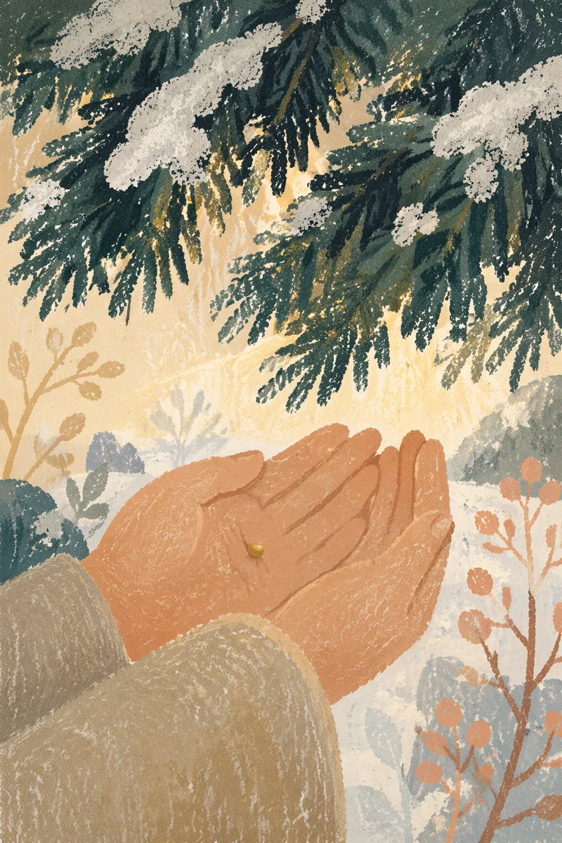 Mustard Seed in Winter Palm