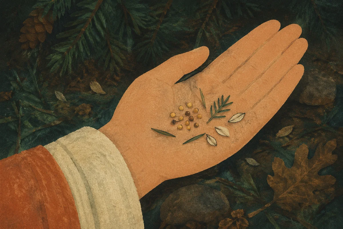 Mustard Seeds Resting in an Open Palm