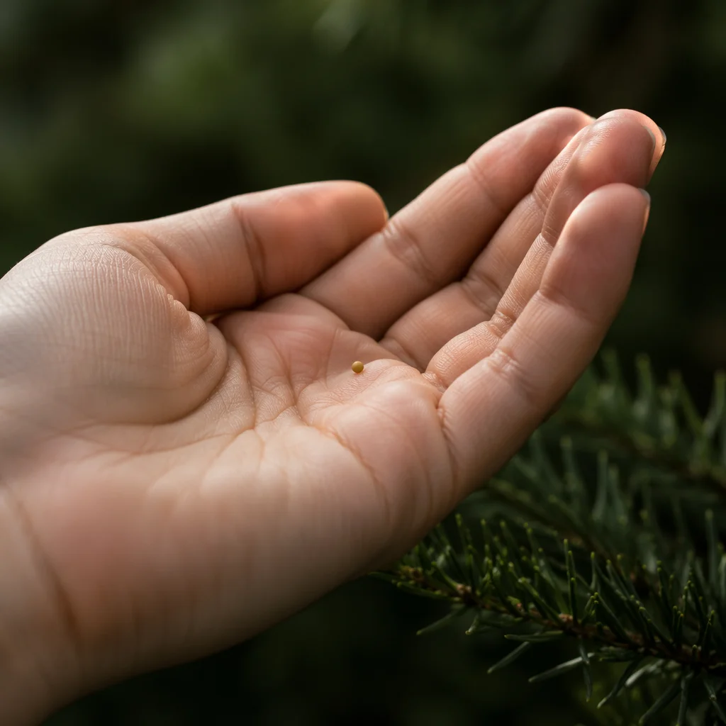 Mustard Seed in Gentle Palm