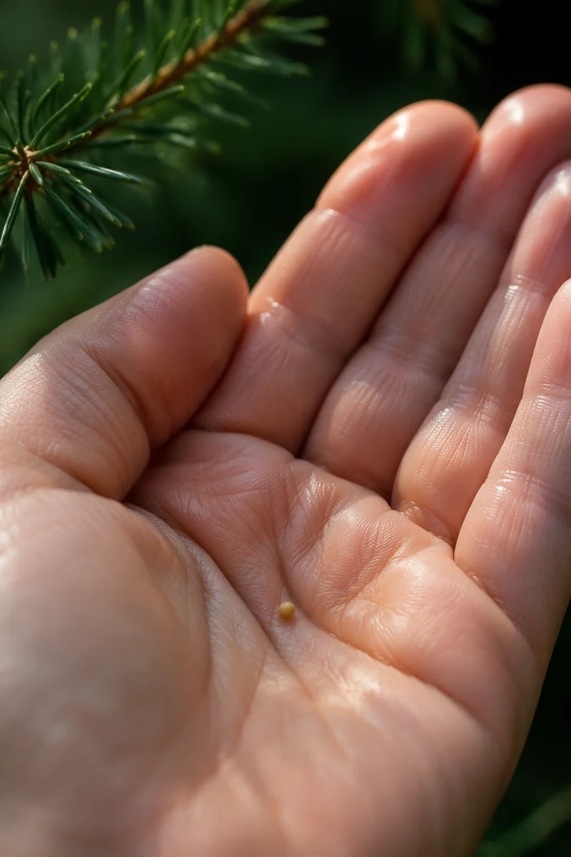 Mustard Seed Resting in Open Palm