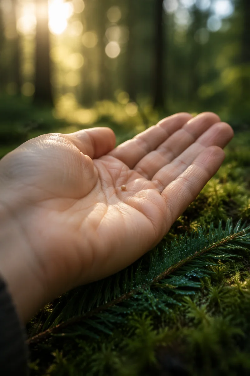 Mustard Seed Resting in Gentle Palm