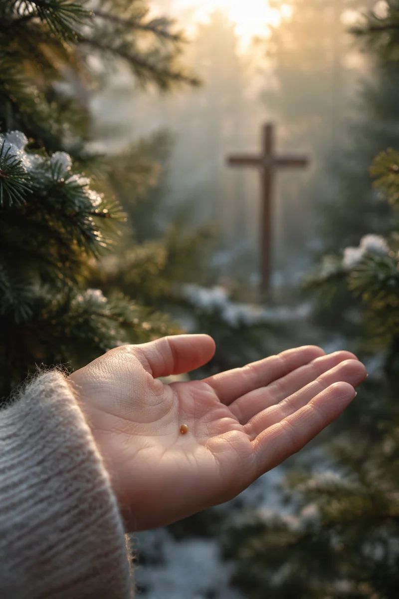 Mustard Seed in Palm by Evergreen Grove