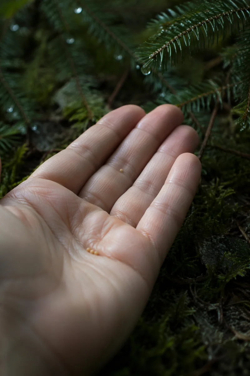 Mustard Seed Resting in Open Palm