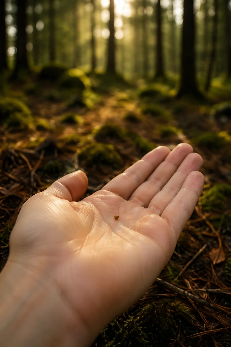 Mustard Seed in Open Palm