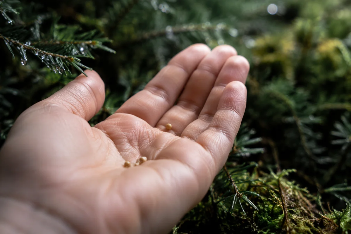 Mustard Seed Resting in an Open Palm