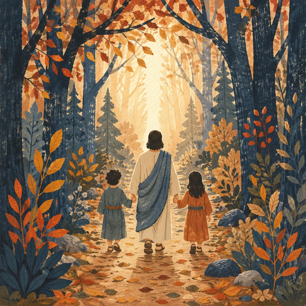 Narrow Forest Path Toward Hopeful Light