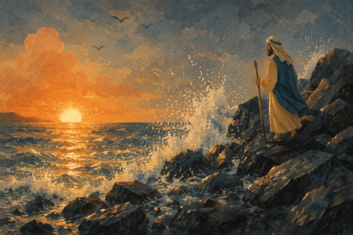 Sunrise Waves Crashing on Rocky Shore
