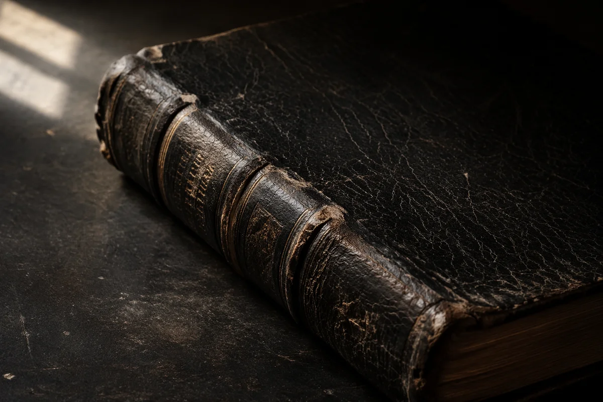 Old Worn Bible in Reverent Window Light
