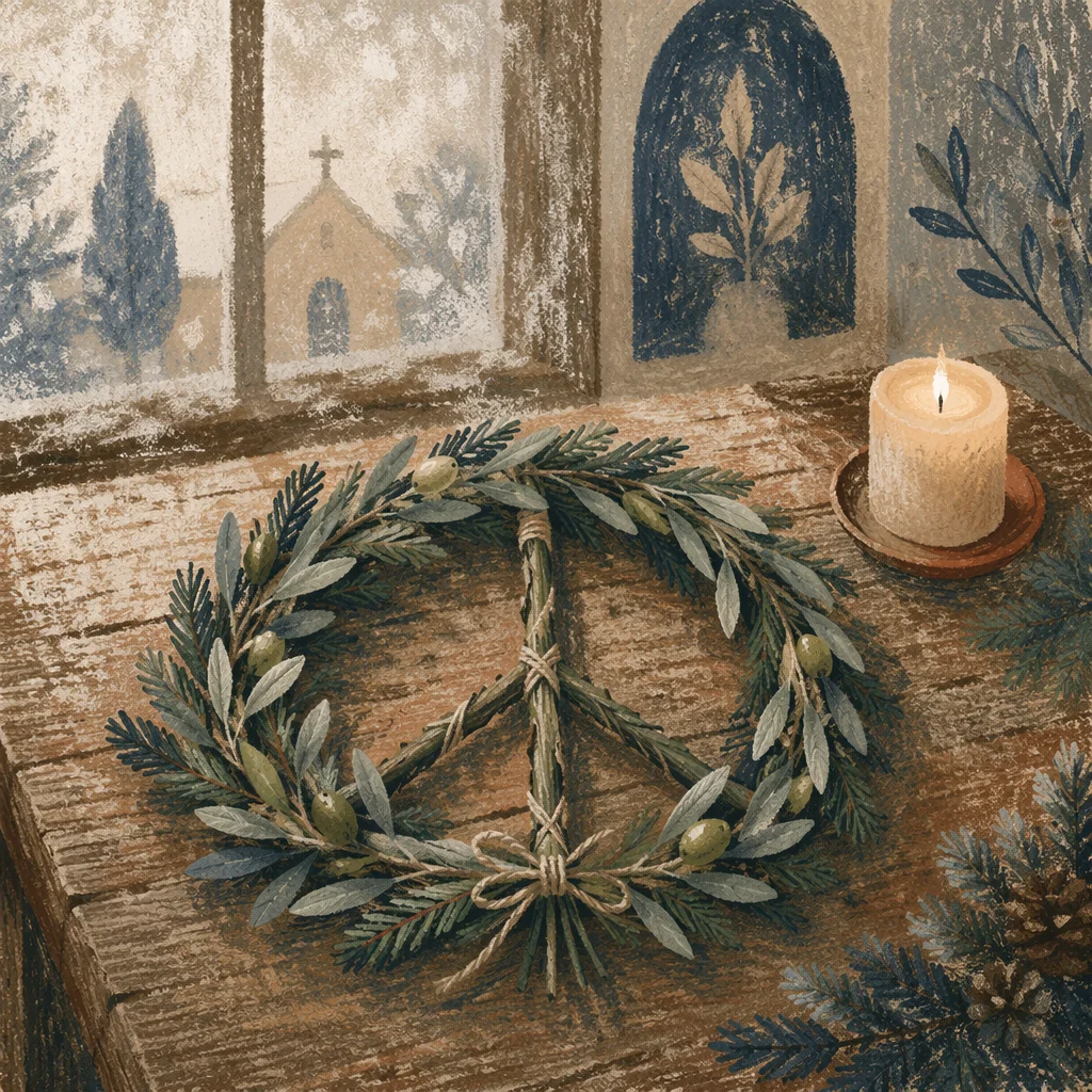 Olive Branch Peace Wreath in Chapel