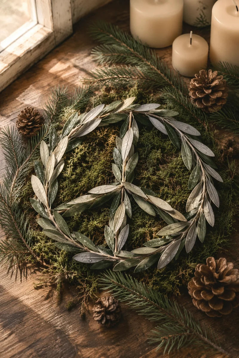 Olive Branch Peace Symbol on Evergreen
