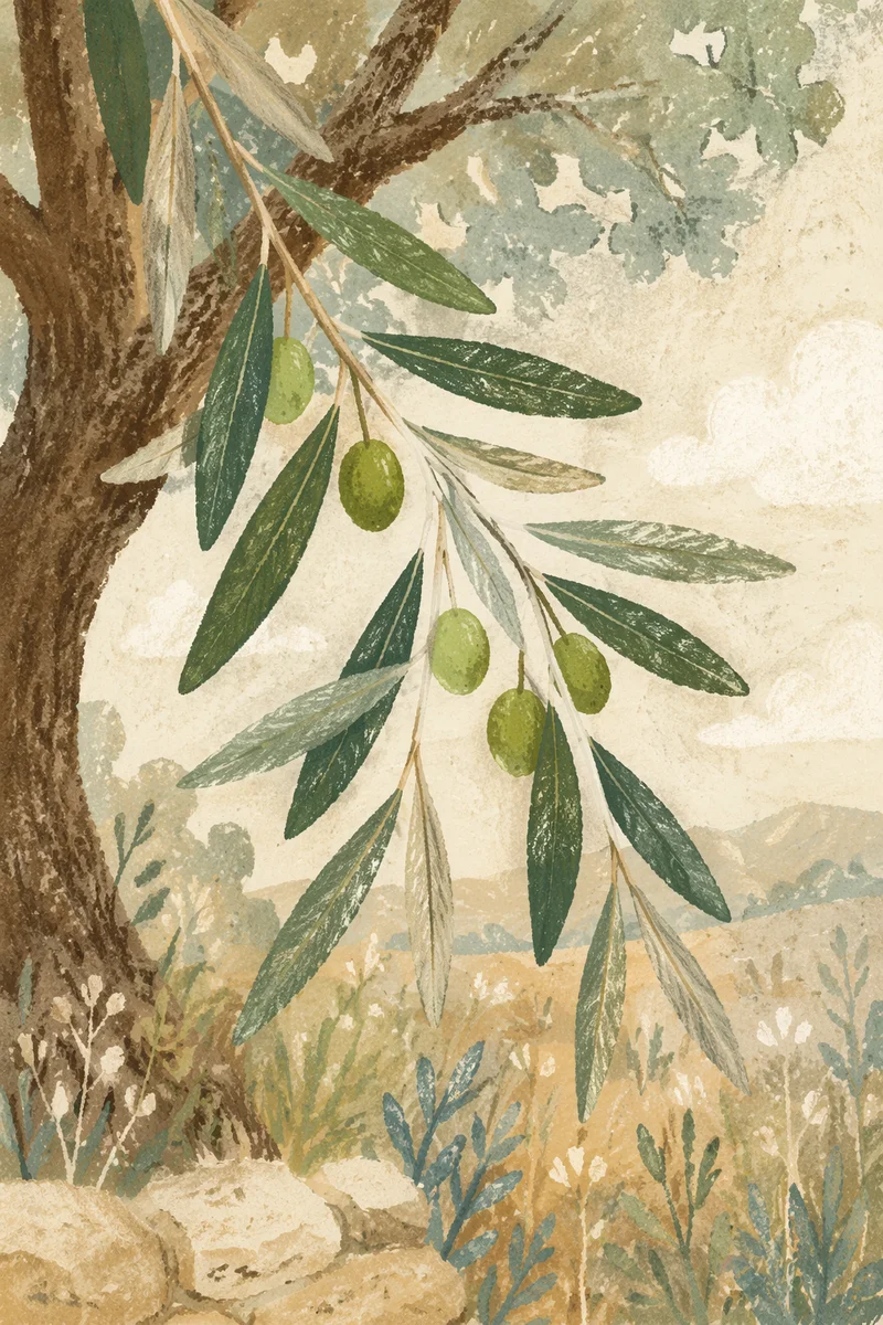 Evergreen Olive Branch Peace Symbol