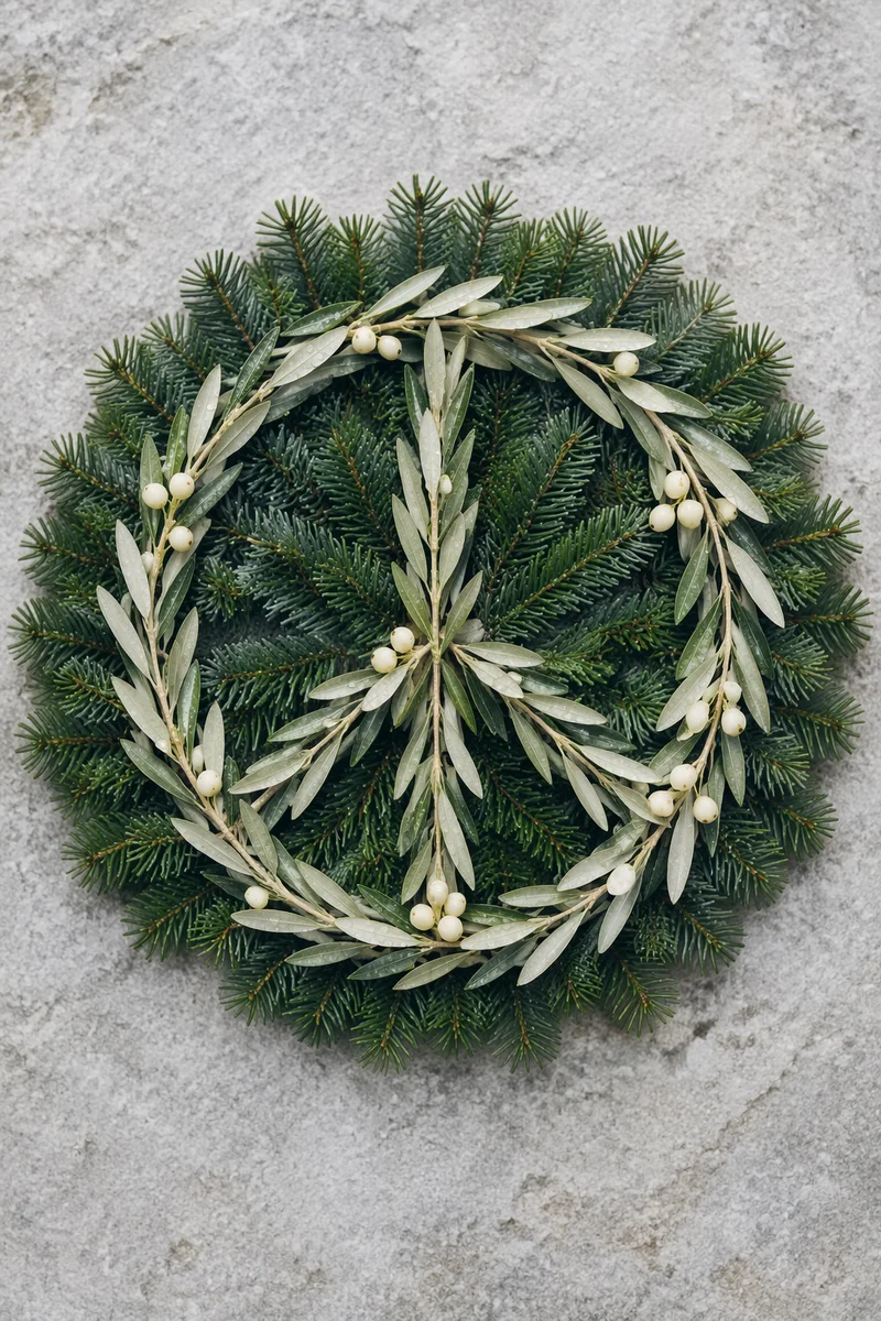 Olive Branch Peace Symbol on Evergreen