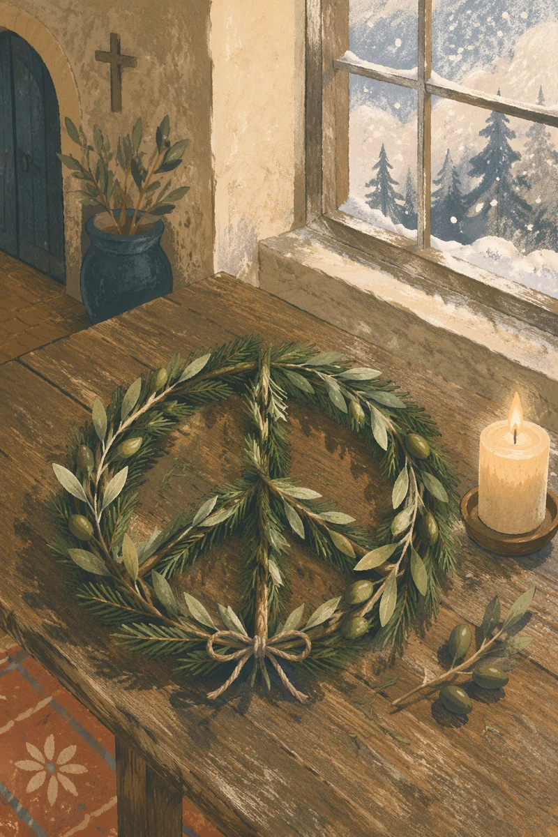 Olive Branch Peace Wreath in Chapel