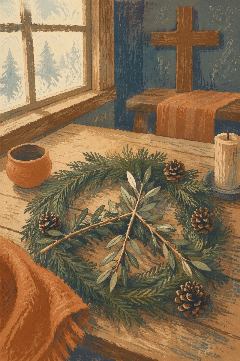 Olive Branch Peace Wreath in Prayer Room