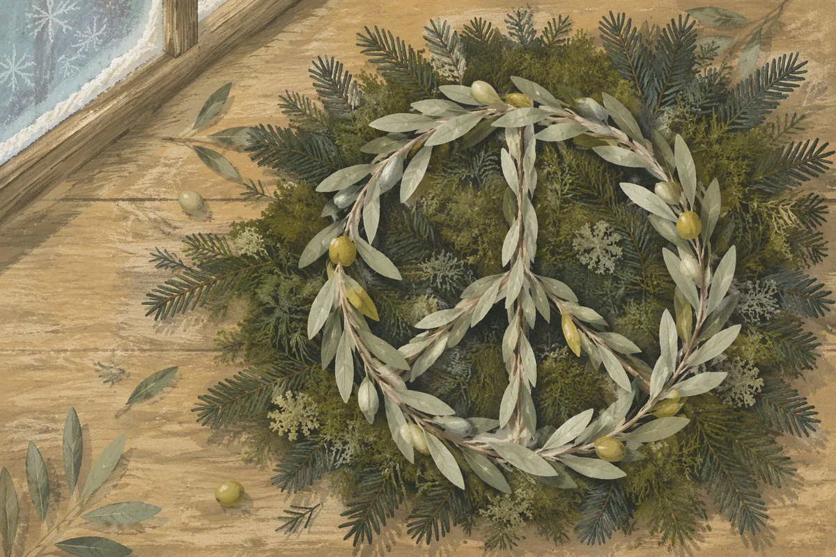 Olive Branch Peace Symbol on Evergreen