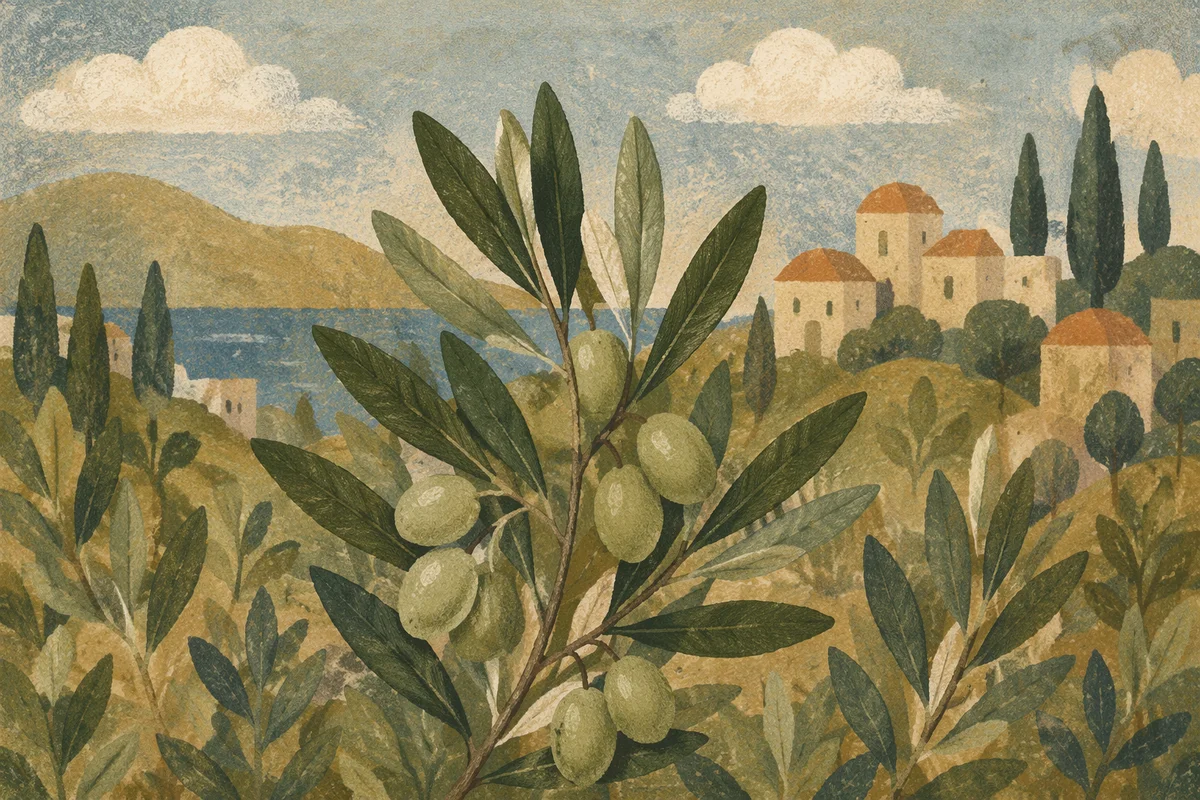 Serene Evergreen Olive Branch of Peace