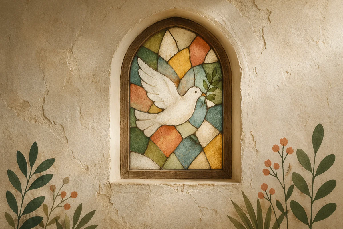 Dove and Olive Branch Chapel Window