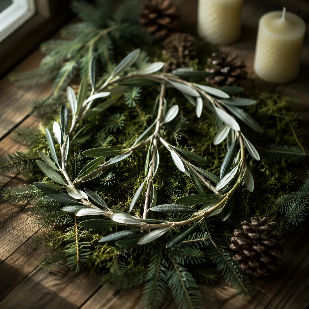 Olive Branch Peace Symbol on Evergreen