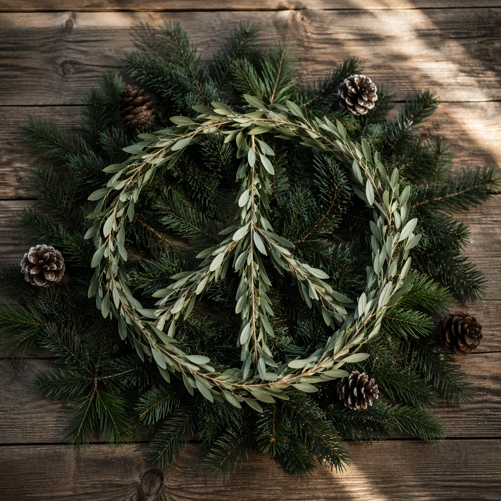 Olive Branch Peace Symbol on Evergreen