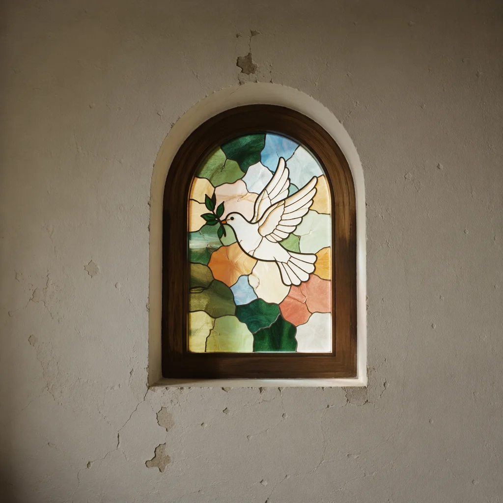 Dove Olive Branch Chapel Stained Glass