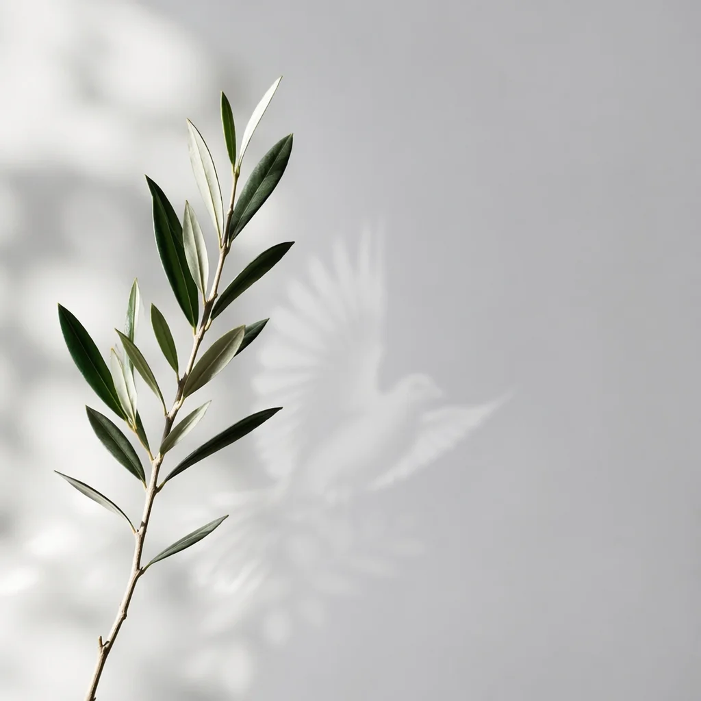 Minimal Olive Branch Peace Still Life