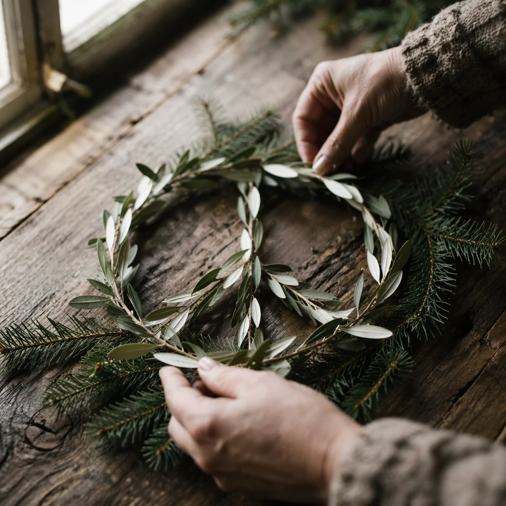 Olive Branch Peace Symbol on Evergreen