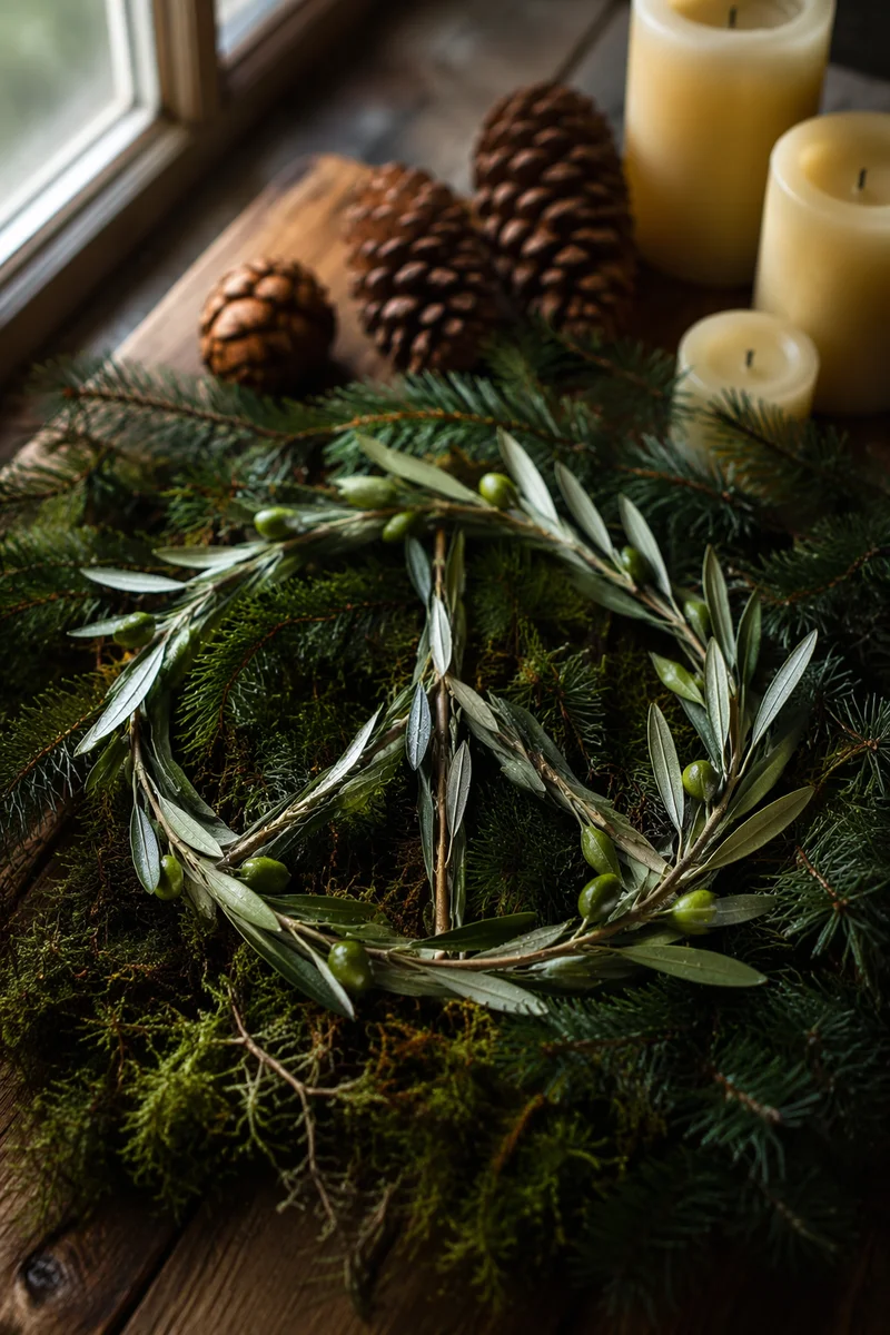 Olive Branch Peace Symbol on Evergreen